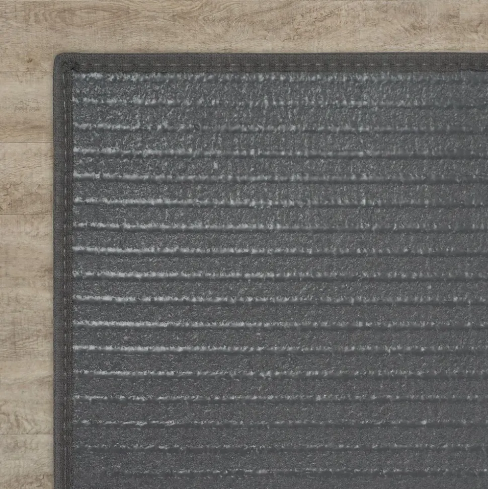 Water Mill 4'3" x 6' Indoor/Outdoor Rug in color Tungsten
