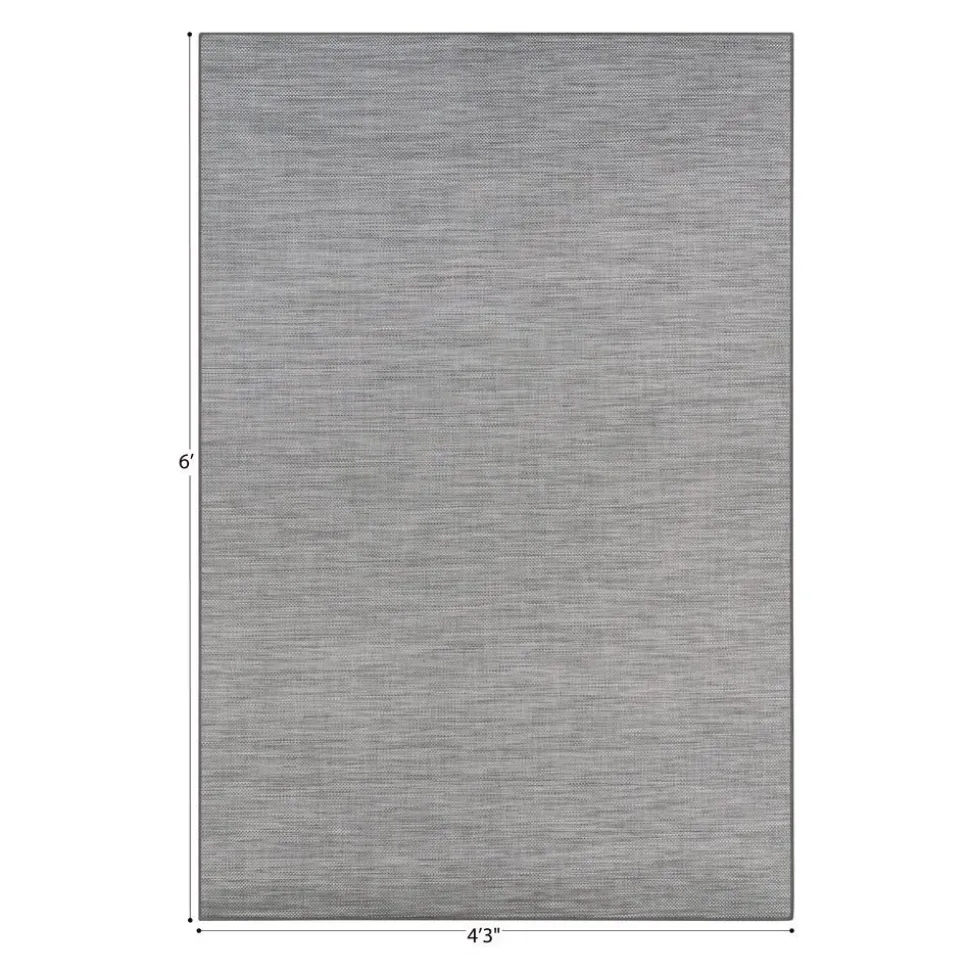 Water Mill 4'3" x 6' Indoor/Outdoor Rug in color Haze