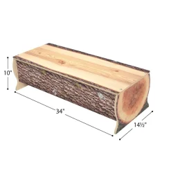 Whitney Brothers® Nature View Live Edge Log Bench - 10" H