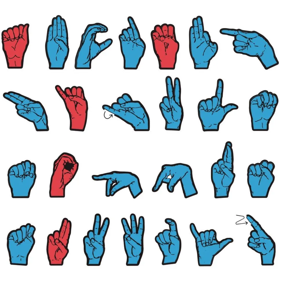 Wonderfoam Magnetic Sign Language Letters - 26 pieces