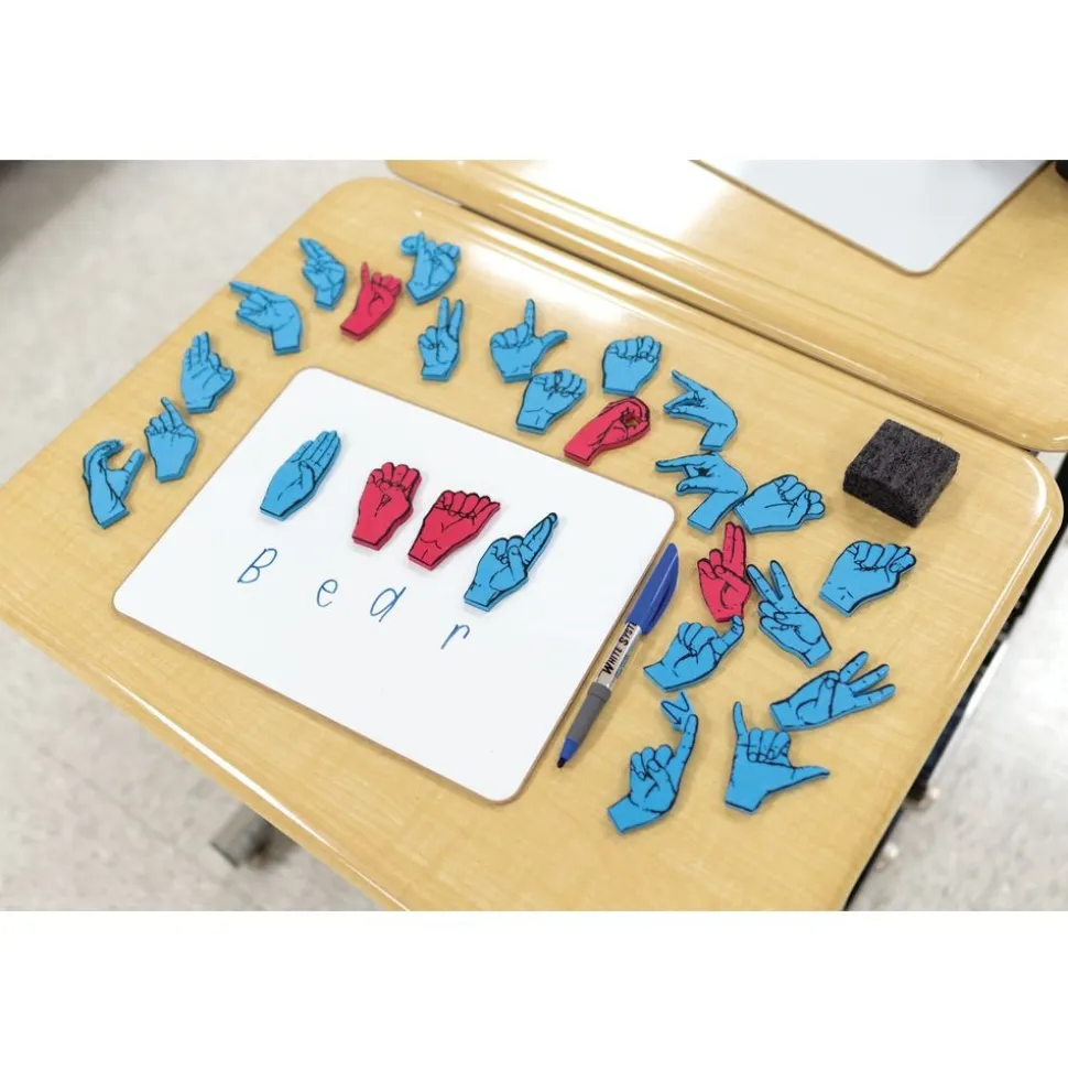 Wonderfoam Magnetic Sign Language Letters - 26 pieces