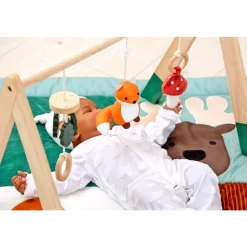 Wooden Activity Arch with Playmat - Woodland