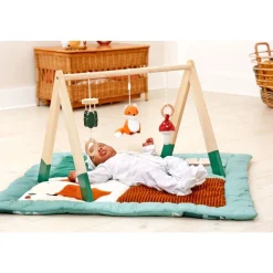 Wooden Activity Arch with Playmat - Woodland