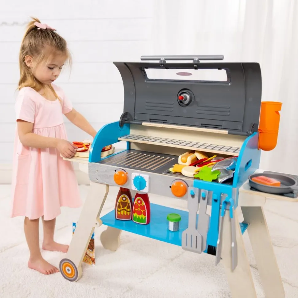 Wooden Deluxe Barbecue Grill, Smoker and Pizza Oven
