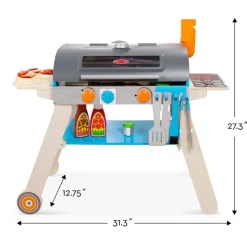 Wooden Deluxe Barbecue Grill, Smoker and Pizza Oven