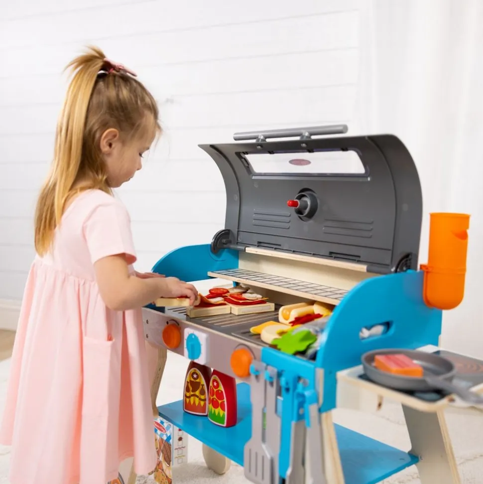 Wooden Deluxe Barbecue Grill, Smoker and Pizza Oven