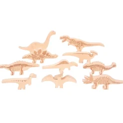 Wooden Dinosaur Blocks - 10pcs