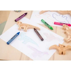 Wooden Dinosaur Blocks - 10pcs