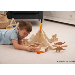Wooden Dinosaur Blocks - 10pcs