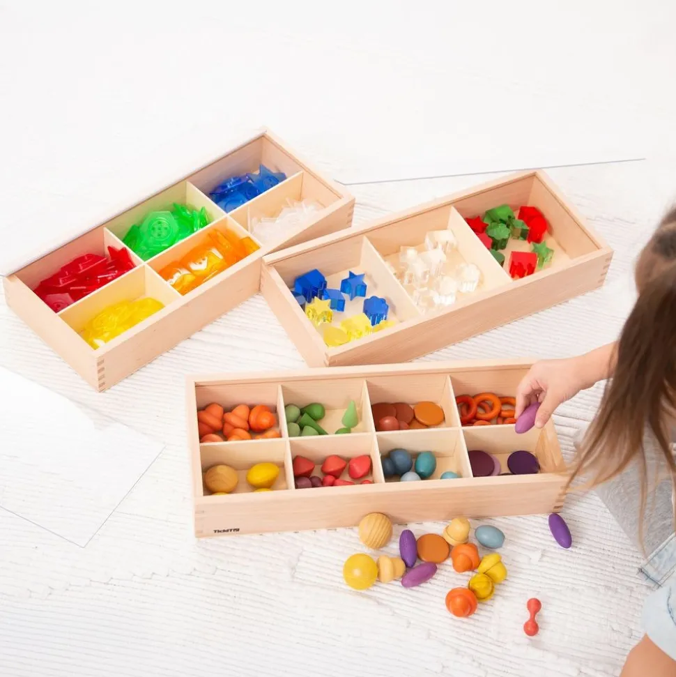 Wooden Discovery Boxes - Set of 3