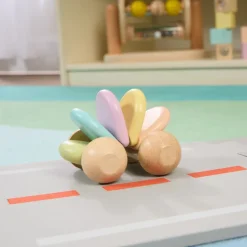 Wooden Disk Car - Pastel