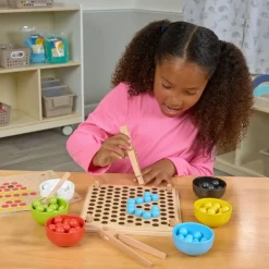 Wooden Fine Motor Pattern Balls - 132 pcs