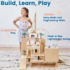 Wooden Hollow Blocks 18-Piece Set - Natural