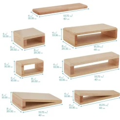Wooden Hollow Blocks 18-Piece Set - Natural