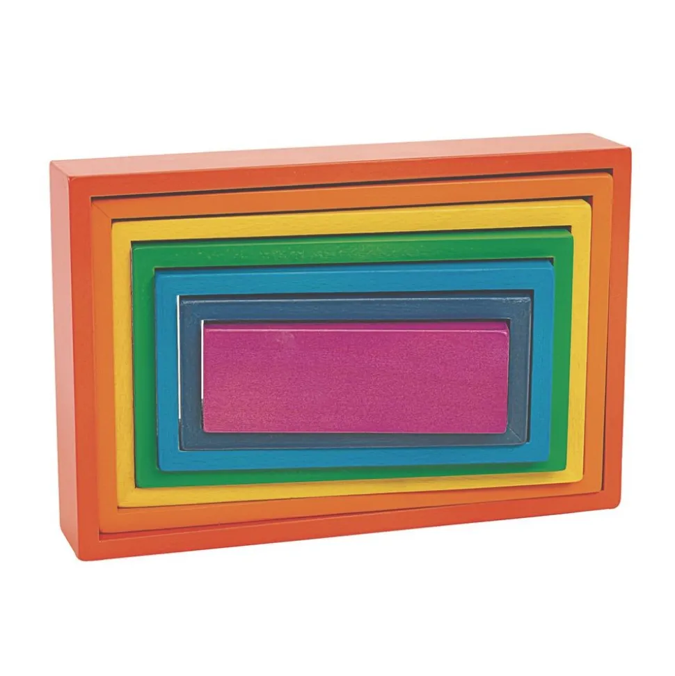 Wooden Rainbow Rectangles