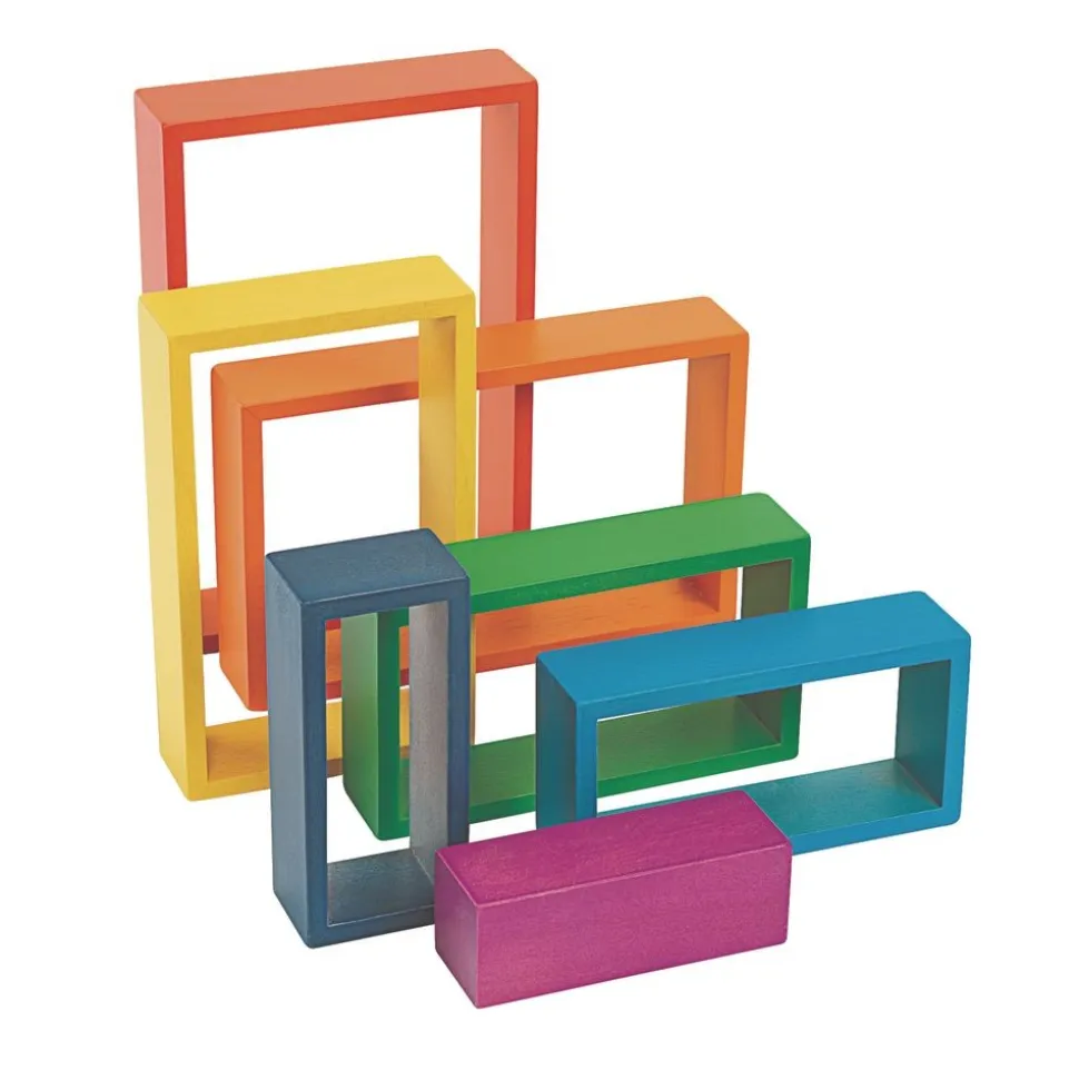 Wooden Rainbow Rectangles