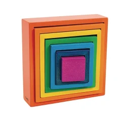 Wooden Rainbow Squares