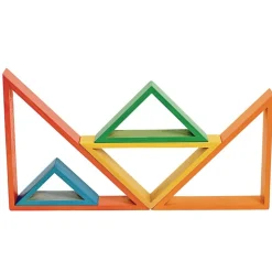 Wooden Rainbow Triangles