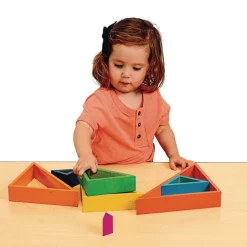 Wooden Rainbow Triangles
