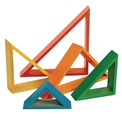 Wooden Rainbow Triangles