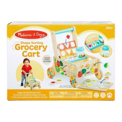 Wooden Shape Sorting Grocery Cart