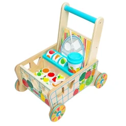 Wooden Shape Sorting Grocery Cart