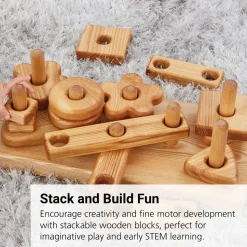 Wooden Stack and Build Block