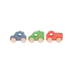 Wooden Vehicles, Set of 12 - Rainbow