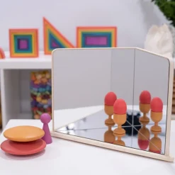 Wooden 4-Way Mirror