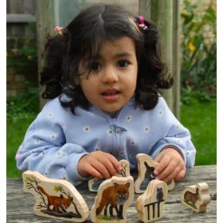 Woodland Animals Families Wooden Characters - 12pcs