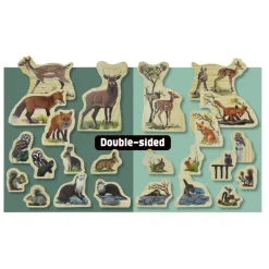 Woodland Animals Families Wooden Characters - 12pcs