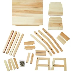 Wood Table and Chairs 3-Piece Set