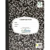 Writing Journal, 100 Sheets, Marble Black - Set of 12