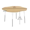 48" x 48" Clover Thermofused Woodgrain Activity Table with Adjustable Standard Legs - Maple/White