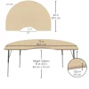 48" x 72" Kidney Activity Table with Adjustable Swivel Glide Legs - Sanddrift/Silver