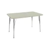 30" x 60" Rectangle Activity Table with Adjustable Swivel Glide Legs - Sanddrift/Silver