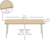 30" x 72" Rectangle Activity Table with Adjustable Swivel Glide Legs - Sanddrift/Silver