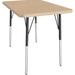 24" x 36" Rectangle Activity Table with Adjustable Swivel Glide Legs - Maple/Maple