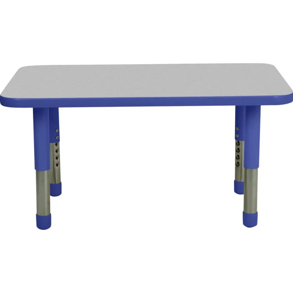 24" x 36" Rectangle Activity Table with Adjustable Tiny Tot Legs - Gray/BLue