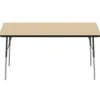 30" x 60" Rectangle Activity Table with Adjustable Swivel Glide Legs - Maple/Black
