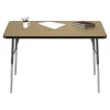 30" x 48" Rectangle Activity Table with Adjustable Swivel Glide Legs - Pasadena Oak/Black