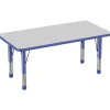24" x 48" Rectangle Activity Table with Chunky Legs - Gray/Blue