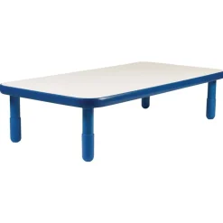 30" x 60" Rectangle BaseLine® Table, 14"H - Blue