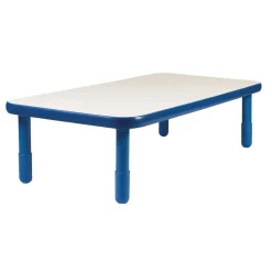 30" x 60" Rectangle BaseLine® Table, 16"H - Blue