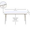 30" x 60" Rectangle Dry-Erase Activity Table with Adjustable Swivel Glide Legs - White/Maple