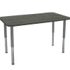 24" x 48" Rectangle La Madera Activity Table with Adjustable Super Legs - Gray Wood/Silver
