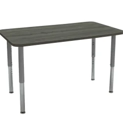 24" x 48" Rectangle La Madera Activity Table with Adjustable Super Legs - Gray Wood/Silver