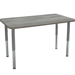 24" x 48" Rectangle La Madera Activity Table with Adjustable Super Legs - Light Gray Wood/Silver