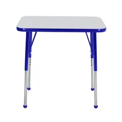 18" x 30" Rectangle Table with Adjustable Swivel Glide Legs - Gray/Blue