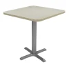 30" x 30" Square Cafe Bistro Table - Sand Drift/Silver